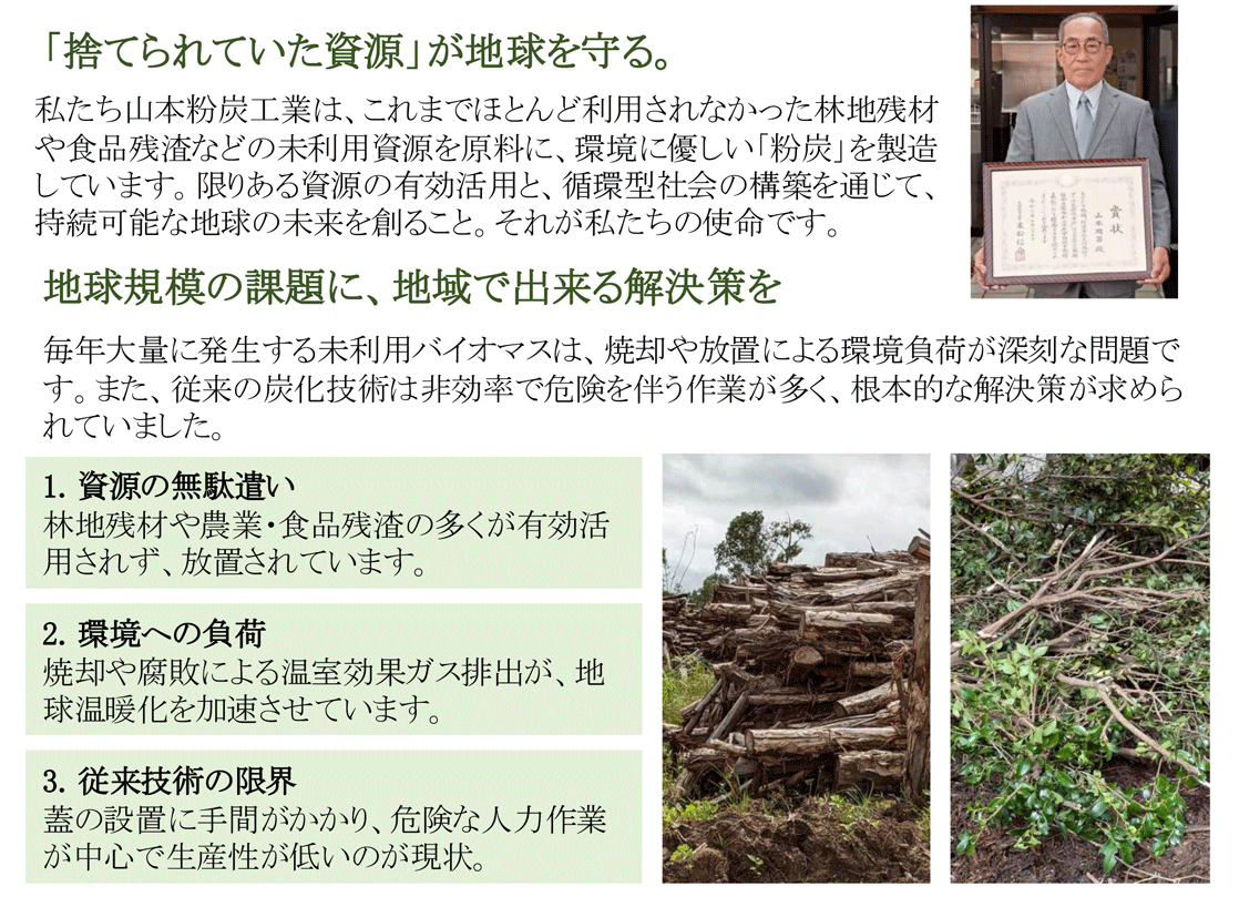 山仙プール式炭化平炉～粉炭で地球を守ろう～